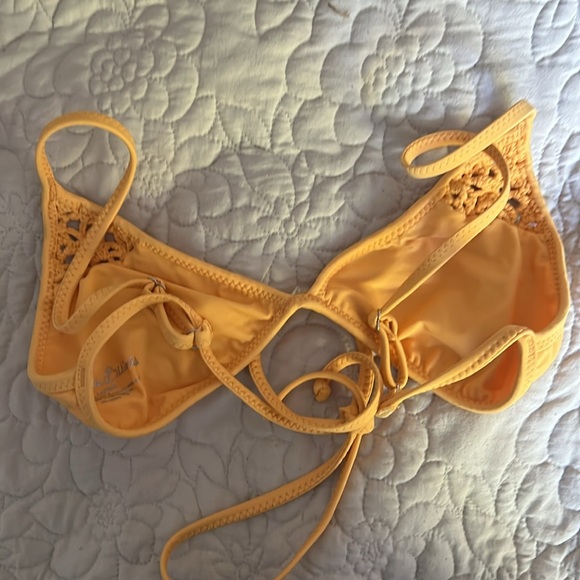 Frankie’s Adjustable bikini top yellow/ orange color - Picture 2 of 3